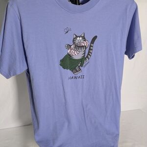 Vintage B Kliban Classic Cat T-shirt - Hawaii themed - Unisex size Medium